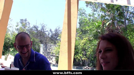 Nerd finally gets chance to fuck two adorable ladies