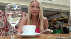 Naive blonde believed man and let him fuck her