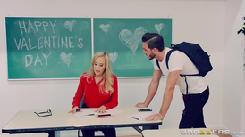 Hard cock for stacked teacher on Valentine's Day