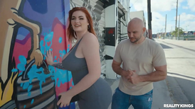 Another busty babe is shown a good time by JMac
