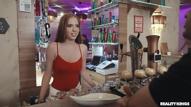 Feisty starlet getting her shaved pussy banged