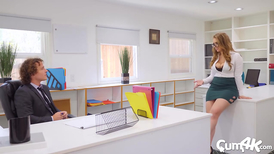 Secretary Lena Paul is seducing the boss