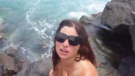 Unexpected fury on the Face of a Nudist on the Beach!rage Cuckold Husband.fury.fury.Lover Marked Her