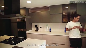 Mummy seduces her niece's boyfriend while she works in the living room.